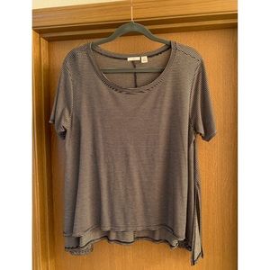 BP Black and White Striped Short Sleeve